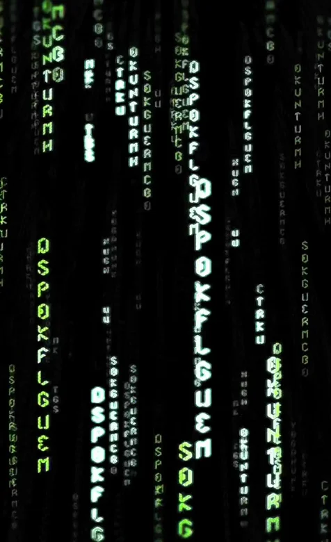 代码字符矩阵·暗黑科技风黑客帝国动态手机壁纸（高人气）