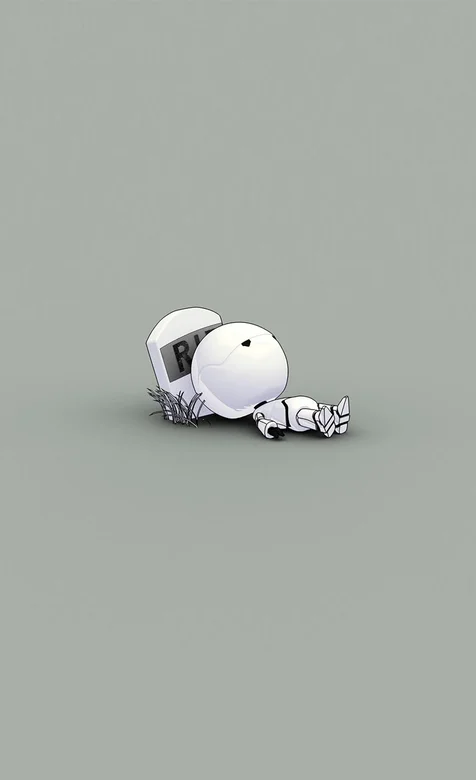 可爱卡通机器人简洁手机桌面下载