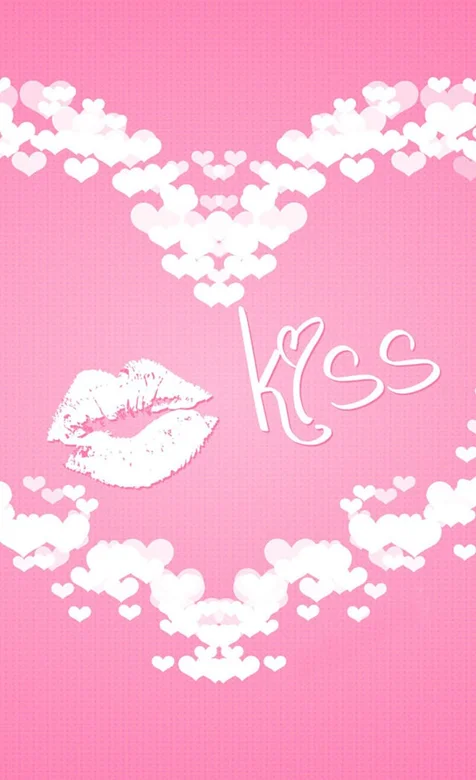 粉色KISS 个性爱情手机壁纸