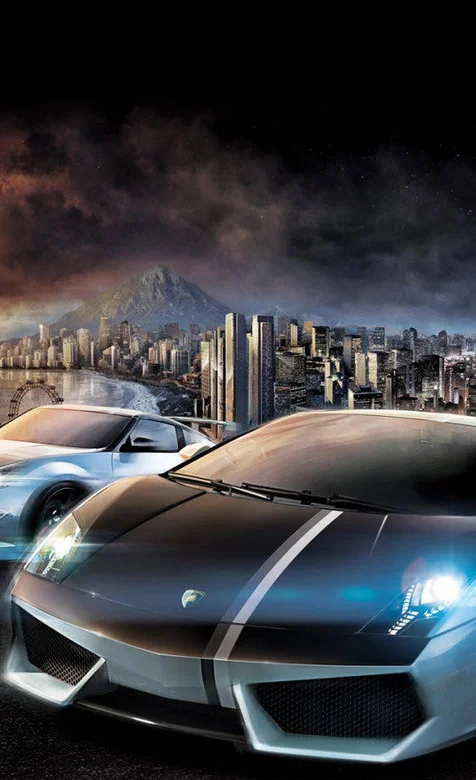 酷帅跑车-黑色兰博基尼-手机桌面壁纸