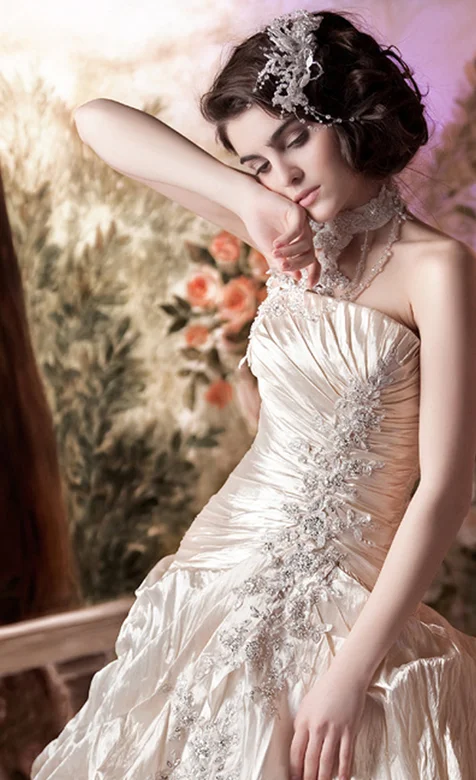 唯美纱裙欧女手机壁纸