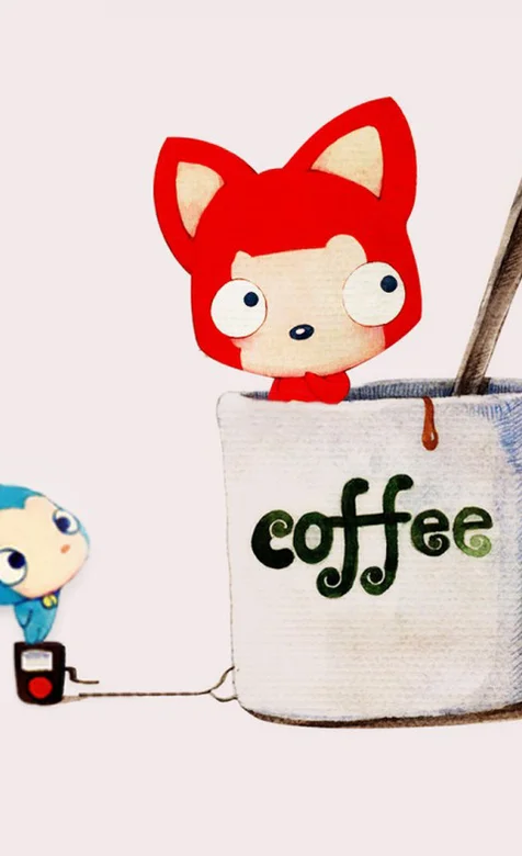 口杯里的可爱阿狸手机壁纸