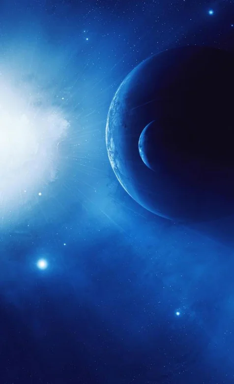 极光下的星球安卓壁纸