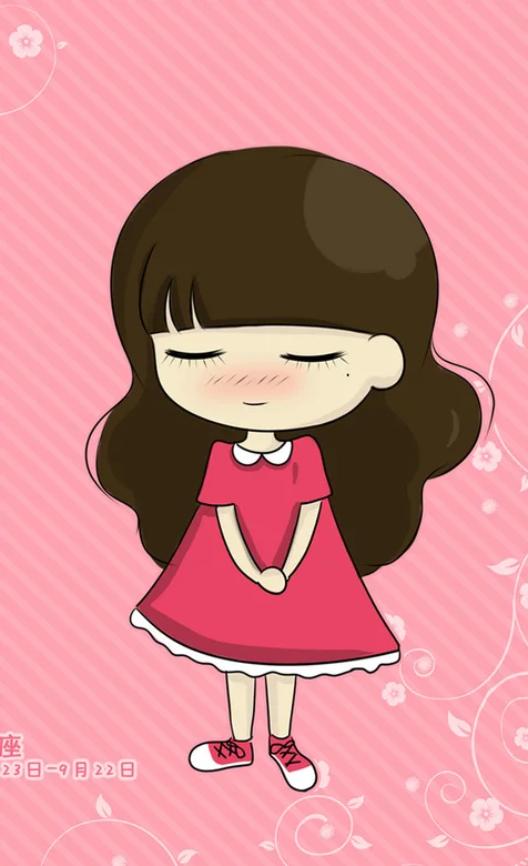 卡通可爱少女手机壁纸之处女座