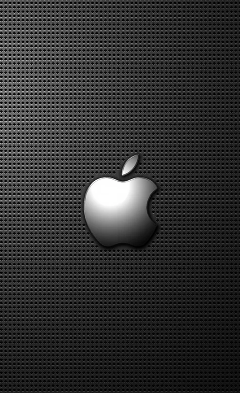 LOGO壁纸系列-苹果LOGO金属质感手机壁纸