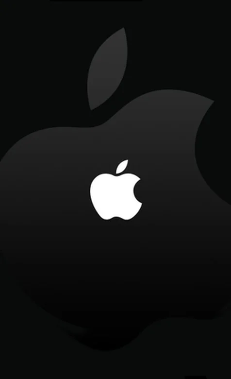 黑色背景的苹果品牌LOGO手机壁纸
