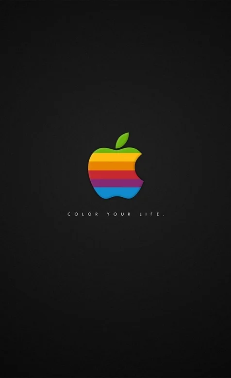 五色苹果手机LOGO壁纸