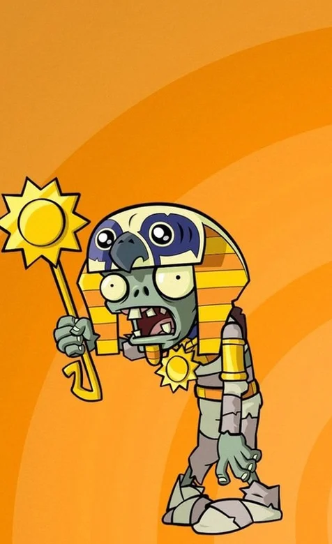 植物大战僵尸里的会吸太阳花的埃及僵尸高清手机壁纸