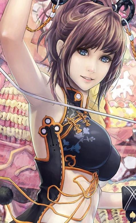 动漫版绝美古风美女苹果手机桌面