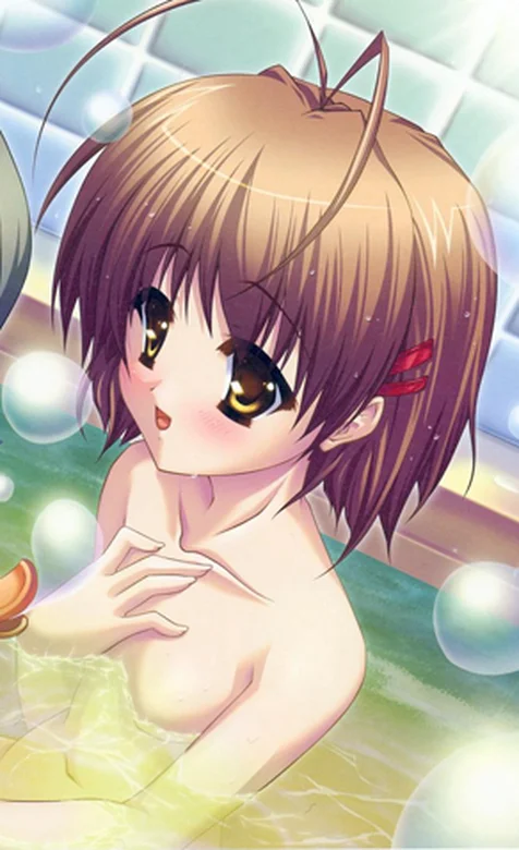 短发少女浴缸沐浴手机壁纸免费下载