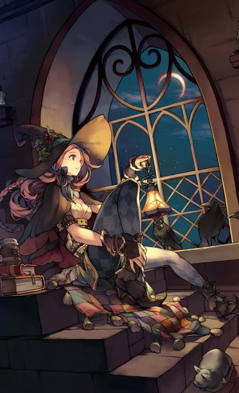 动漫美少女小巫师手机壁纸