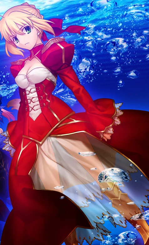 海洋背景霸气动漫少女桌面