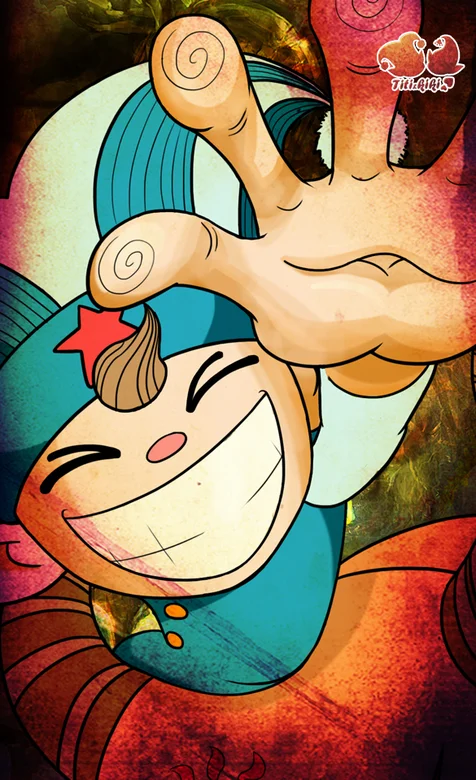 复古风卡通小丑手机桌面壁纸