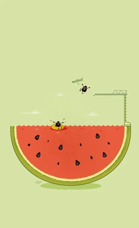 西瓜创意手机壁纸