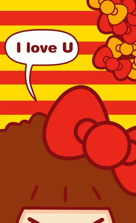 摩丝摩丝手机壁纸系列-条纹红背景