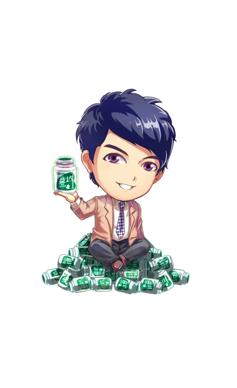 爱情公寓卡通手机桌面图片系列之坐在益达口香糖上的张伟