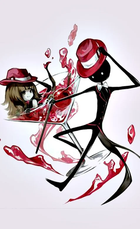 《古树旋律》火柴人和爵士风美女手机壁纸下载