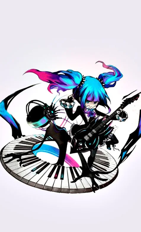 《古树旋律》手机壁纸之钢琴键上的两位主人公