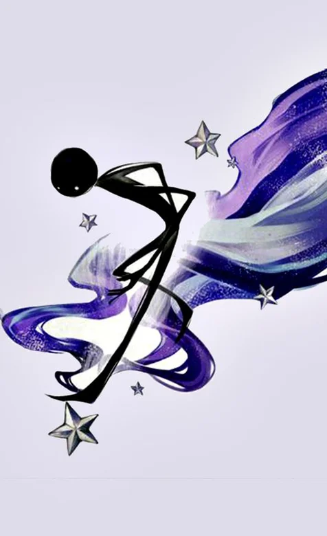 火柴人一样的《古树旋律》主人公手机壁纸图片