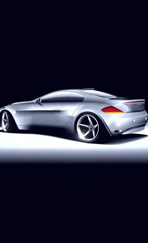 银灰色概念跑车特写手机壁纸