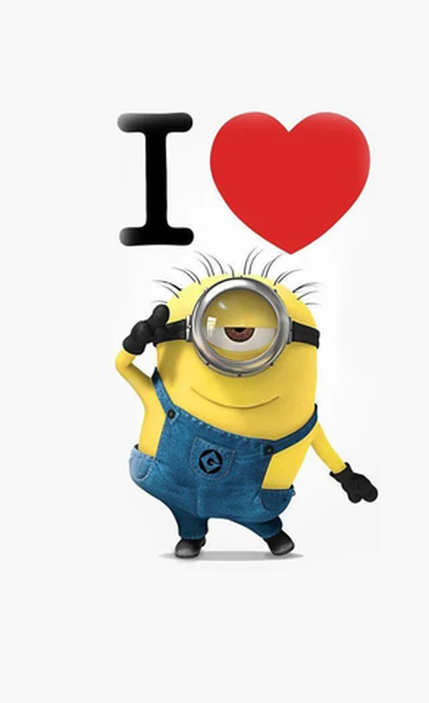 头顶爱心的小黄人影视手机壁纸下载