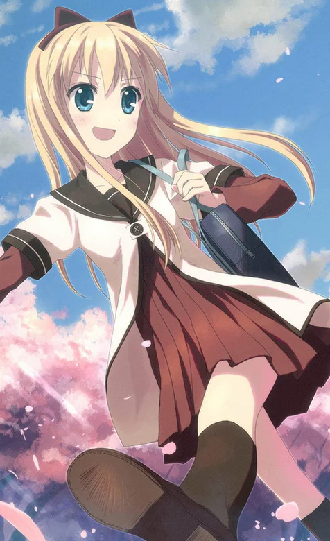 樱花树下的日本少女手机壁纸