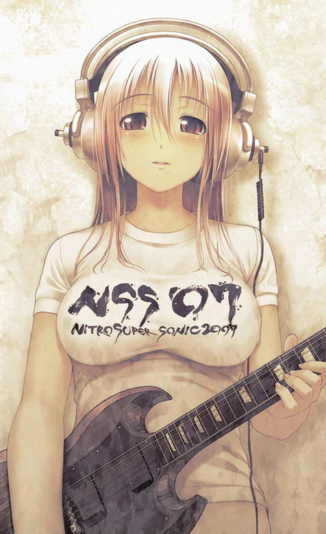 玩音乐的动漫女孩手机壁纸