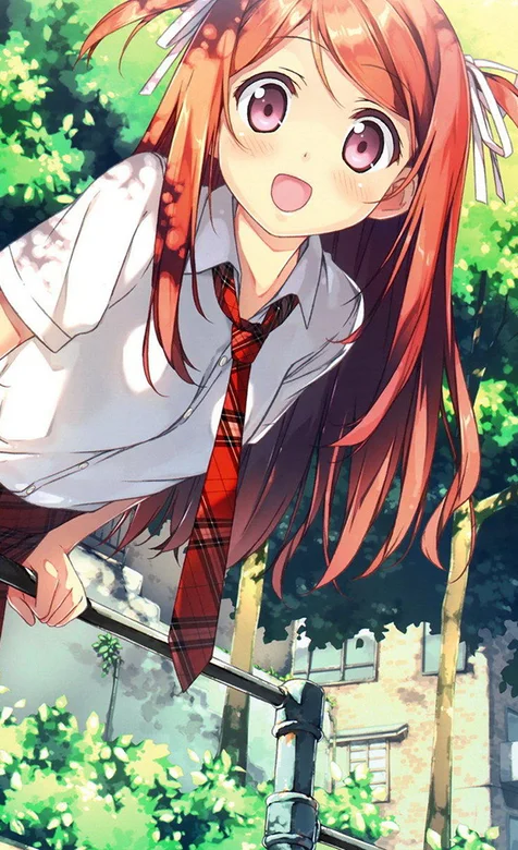 学生服动漫美少女手机壁纸