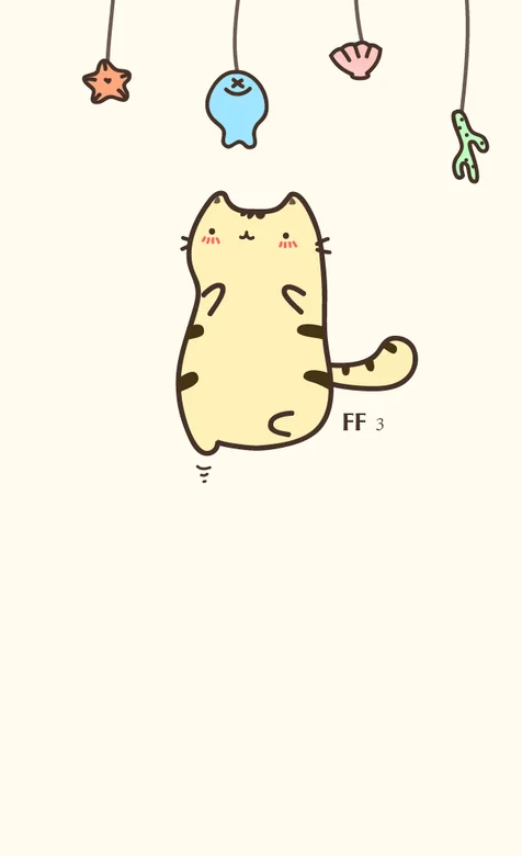 猫改不了吃鱼-可爱手机壁纸
