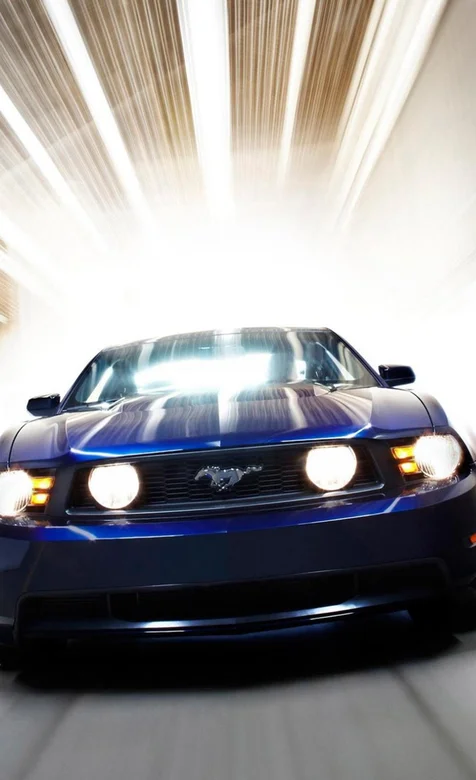 蓝色野马彪悍汽车手机壁纸