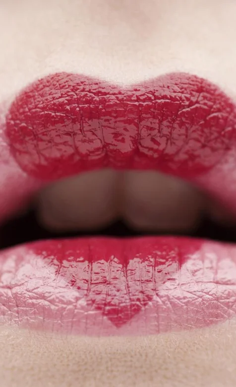 红唇爱心创意苹果手机壁纸