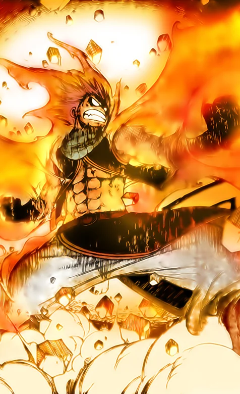 妖精的尾巴战斗中的主角高清手机桌面免费下载