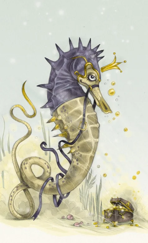 海马素描手机壁纸