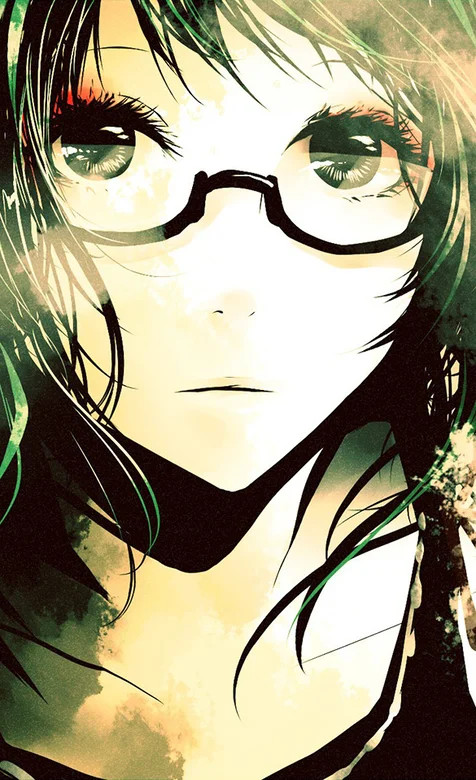 非主流动漫眼镜美女手机壁纸