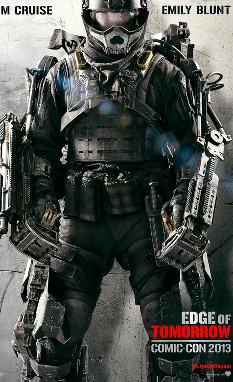 电影《明日边缘》盔甲海报手机壁纸下载