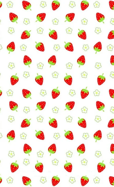 精美草莓小花碎花手机壁纸