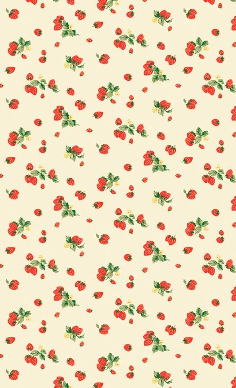 精美草莓小碎花手机壁纸