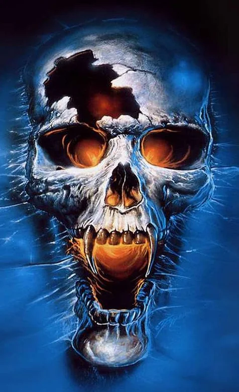 创意骷髅头手机背景图片