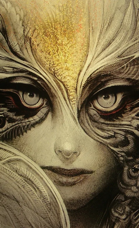 很有创意的女生头像手绘手机背景