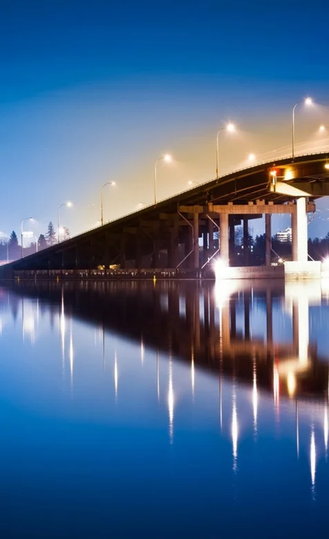 海上大桥夜景手机壁纸