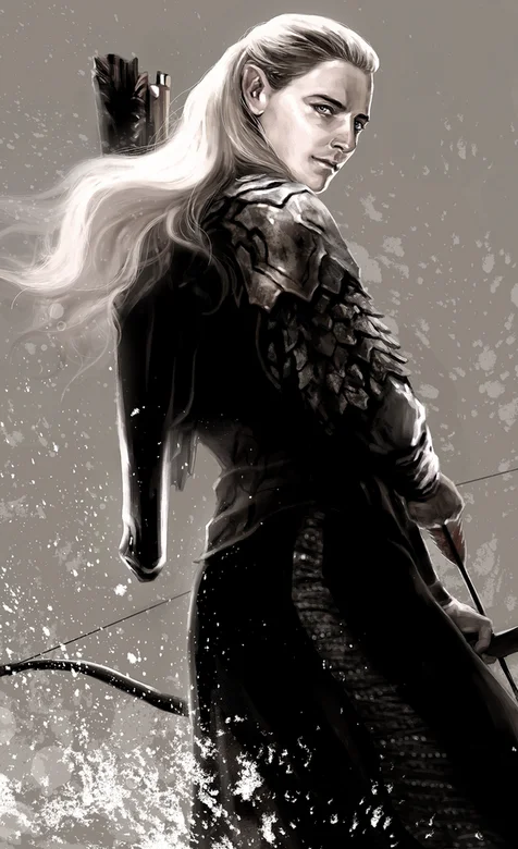 精灵射手油画手机壁纸桌面