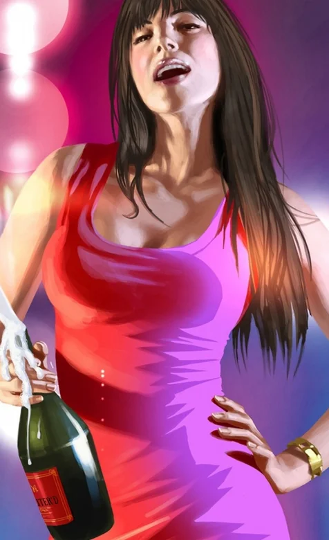 香槟女郎高清手机桌面壁纸下载