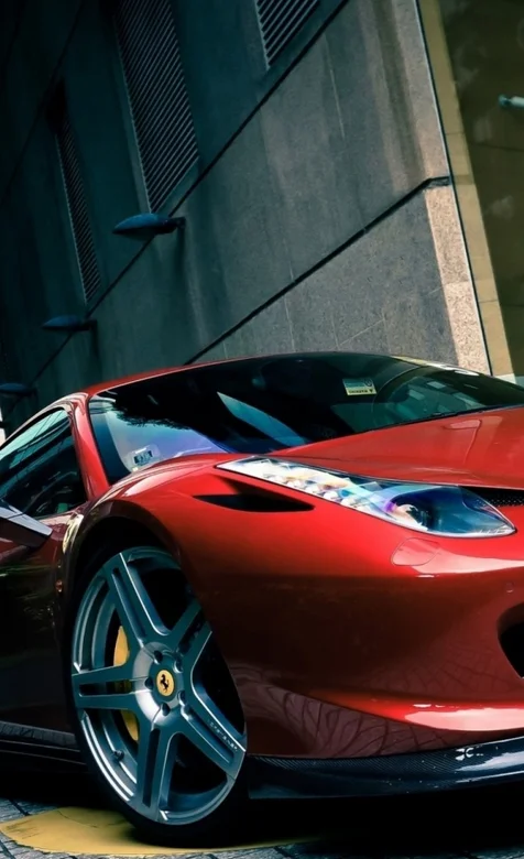 红色法拉利超级跑车手机壁纸