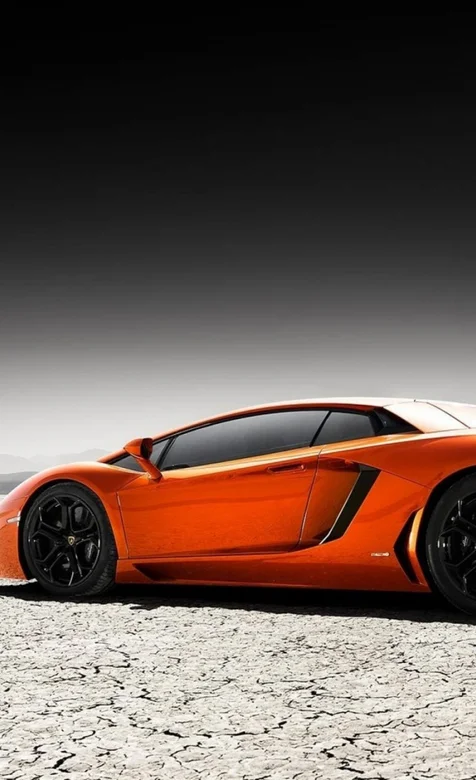 橙色兰博基尼帅气手机壁纸