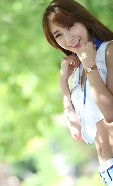 气质清新车模手机壁纸