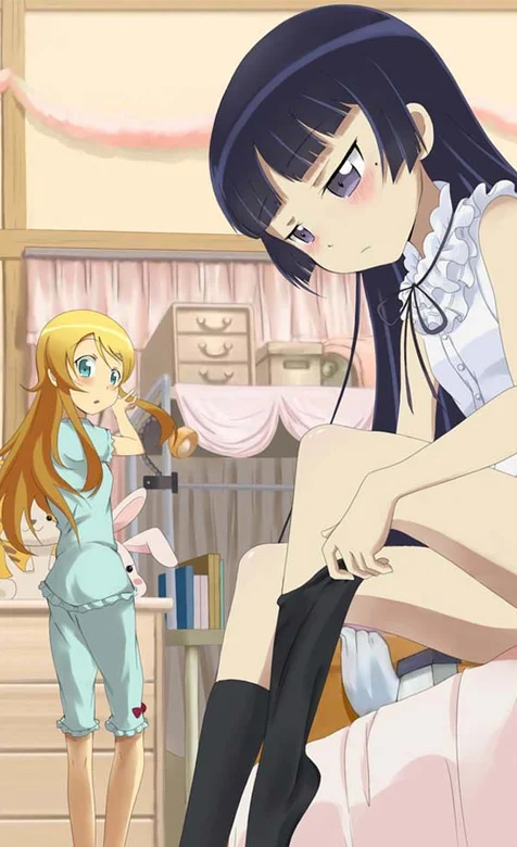 动漫美女换丝袜的手机壁纸下载