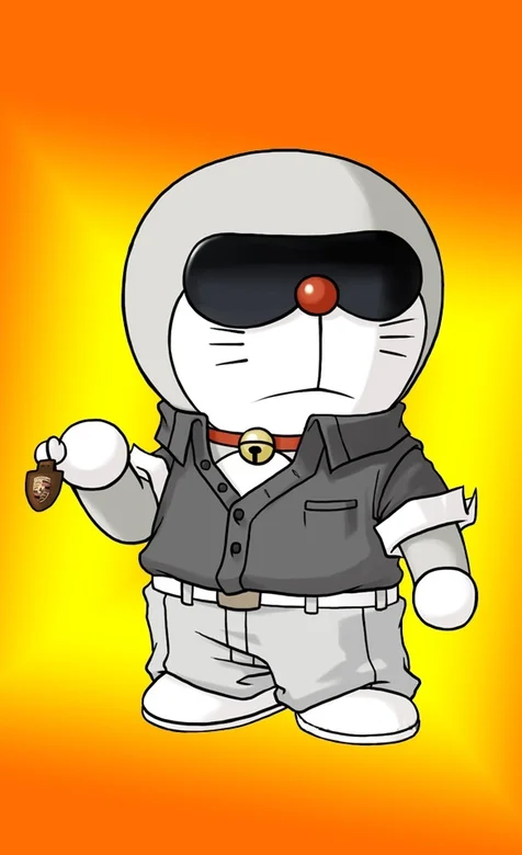 庞克版哆啦A梦手机桌面壁纸