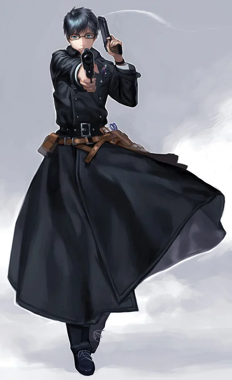 拿着枪的动漫男帅哥手机壁纸