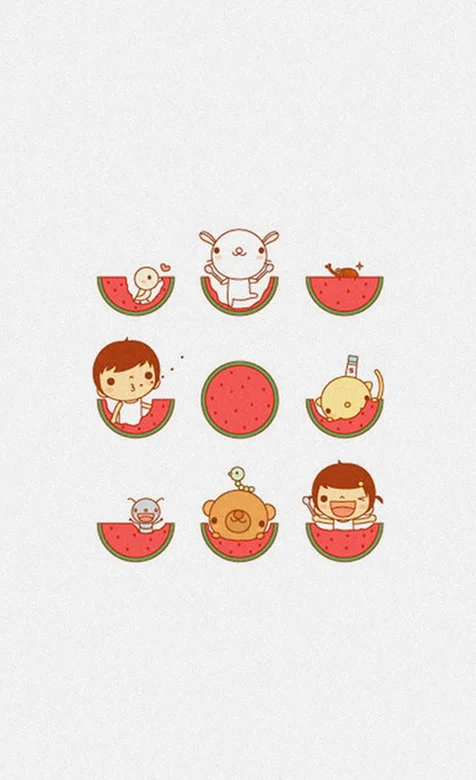 卡通萌版手机图标动漫壁纸