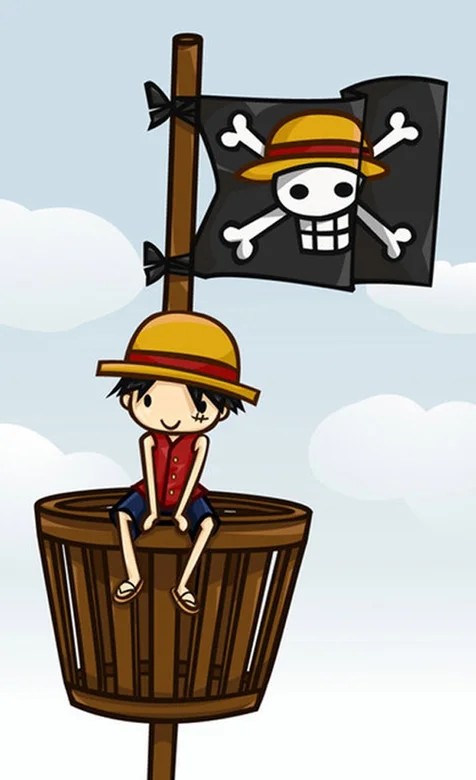 萌版路飞手机桌面壁纸